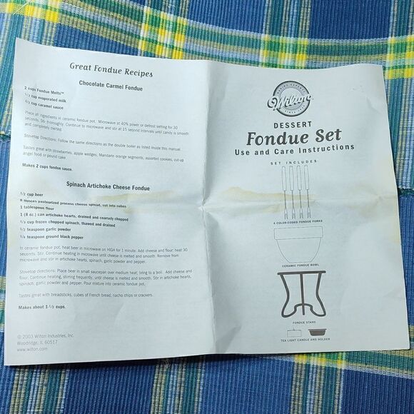 Vintage Wilton Dessert Fondue Set 8 Piece - Picture 10 of 11